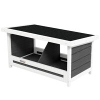 Wetterbeständiger Nistkasten aus Tannenholz in Grau, 66x37x34cm.