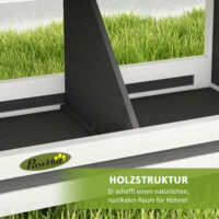 Wetterbeständiger Nistkasten aus Tannenholz in Grau, 66x37x34cm.