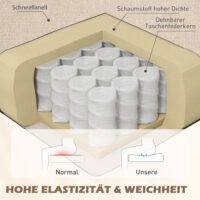 Ohrensessel bequem mit abnehmbarem Bezug beige