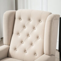 Ohrensessel bequem mit abnehmbarem Bezug beige