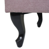 Ottomane Chesterfield Sitzhocker Fussablage wasserabweisend 39x77x47cm hellrosa