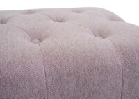 Ottomane Chesterfield Sitzhocker Fussablage wasserabweisend 39x77x47cm hellrosa