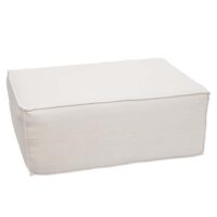 Ottomane Fussablage Recamiere Chaiselongue Stoff 38x97x70cm creme