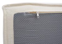 Ottomane Fussablage Recamiere Chaiselongue Stoff 38x97x70cm creme