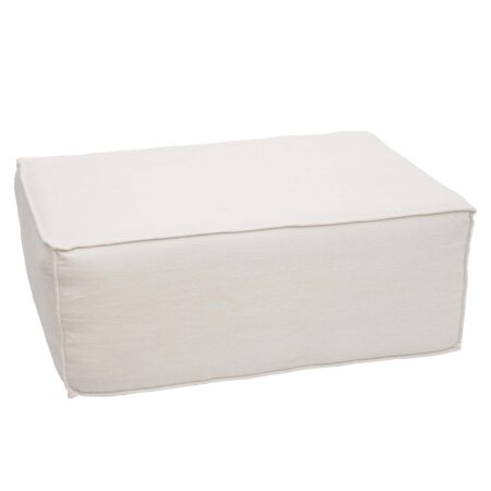 Ottomane Fussablage Recamiere Chaiselongue Stoff 38x97x70cm creme