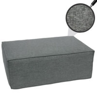 Ottomane Fussablage Recamiere Chaiselongue Stoff 38x97x70cm dunkelgrau