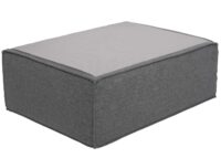 Ottomane Fussablage Recamiere Chaiselongue Stoff 38x97x70cm dunkelgrau