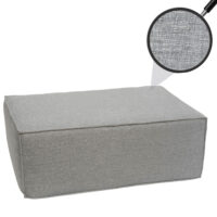 Ottomane Fussablage Recamiere Chaiselongue Stoff 38x97x70cm hellgrau