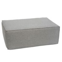 Ottomane Fussablage Recamiere Chaiselongue Stoff 38x97x70cm hellgrau