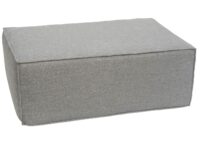 Ottomane Fussablage Recamiere Chaiselongue Stoff 38x97x70cm hellgrau