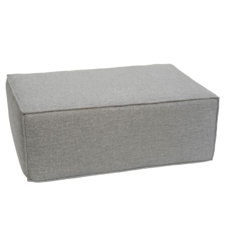 Ottomane Fussablage Recamiere Chaiselongue Stoff 38x97x70cm hellgrau