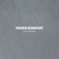 Eine runde graue Ottomane mit Stauraum und 2-in-1 Funktion.