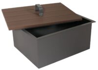 Outdoor-Küche Aluminium 3-teilig Garten anthrazit Holzoptik