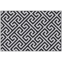 Outdoor Teppich beidseitig wetterfest 121x182cm schwarz weiss