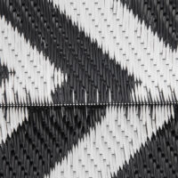 Outdoor Teppich beidseitig wetterfest 121x182cm schwarz weiss