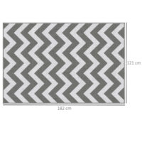 Outdoor-Teppich wasserdicht wendbar 121x182cm Kunststoff
