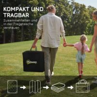 Outdoor Teppich wasserfest geometrisch 182x274cm schwarz grau