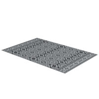 Outdoor Teppich wasserfest geometrisch 182x274cm schwarz grau