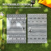 Outdoor Teppich wetterfest Boho Stil für Balkon und Wohnzimmer