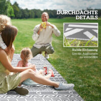 Outdoor Teppich wetterfest Boho Stil für Balkon und Wohnzimmer