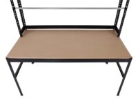 Packstation Packtisch Arbeitstisch Rollenhalter höhenverstellbar 183x183x90cm schwarz