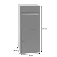 Paketkasten Paketbox, Paketbriefkasten Briefkasten Edelstahl anthrazit