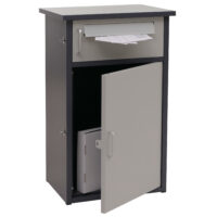 Paketkasten Paketbox Paketstation Briefkasten 2 Fächer 78x49x38cm dunkelgrau/hellgrau
