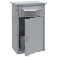 Paketkasten Paketbox Paketstation Briefkasten 2 Fächer 78x49x38cm hellgrau