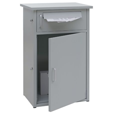 Paketkasten Paketbox Paketstation Briefkasten 2 Fächer 78x49x38cm hellgrau