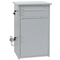 Paketkasten Paketbox Paketstation Briefkasten 2 Fächer 78x49x38cm hellgrau