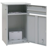 Paketkasten Paketbox Paketstation Briefkasten 2 Fächer 78x49x38cm hellgrau