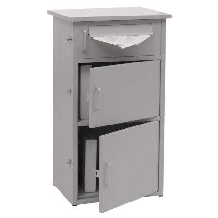 Paketkasten Paketbox Paketstation Briefkasten 3 Fächer 89x49x38cm hellgrau