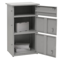 Paketkasten Paketbox Paketstation Briefkasten 3 Fächer 89x49x38cm hellgrau
