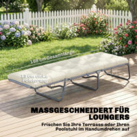 Palettenkissen Sitzpolster für Palettenmöbel 198x65x13cm beige