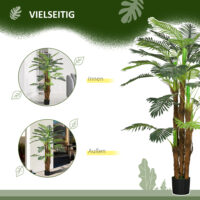 Palme Dekopflanze künstlich mit Topf für innen und aussen 1,6m