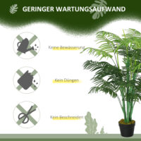 Palme Kunstpflanze künstlich im Topf für Wohnzimmer Balkon 125cm