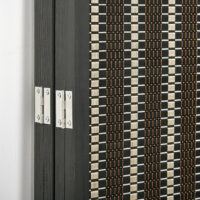 Paravent Raumteiler faltbar 180x180cm aus Holz braun schwarz