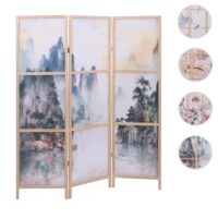 Paravent Trennwand Sichtschutz Raumtrennung Naturmotiv 170x137cm Berge