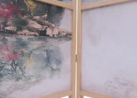 Paravent Trennwand Sichtschutz Raumtrennung Naturmotiv 170x227cm Berge