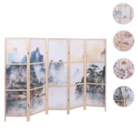 Paravent Trennwand Sichtschutz Raumtrennung Naturmotiv 170x227cm Berge