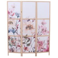Paravent Trennwand Sichtschutz Raumtrennung Naturmotiv 170x137cm Blumen