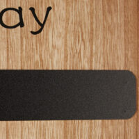 Paravent Raumteiler 3 teilig aus Holz mit Tafel & Wochenplaner Natur