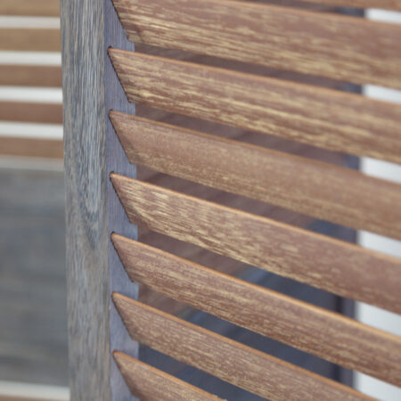 Paravent Raumteiler 3 teilig aus Holz Shabby Chic Braun