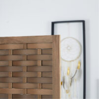 Paravent Raumteiler 3 teilig aus Holz Shabby Chic Braun