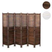 Paravent Raumteiler Trennwand Sichtschutz Ornamente 170x245cm braun