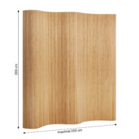 Paravent Raumteiler Sichtschutz aus Bambus Natur