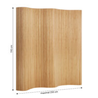 Paravent Raumteiler Sichtschutz aus Bambus Natur