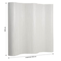 Paravent Raumteiler Sichtschutz aus Bambus Weiss