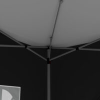 Schwarzer Pavillon 3x3m mit UV-Schutz 50+, faltbar, mit Seitenteilen & Tasche.