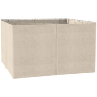 Beiger, wetterfester Pavillon 3x4m mit Seitenteilen.
